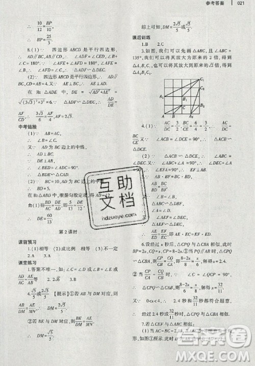 大象出版社2019年基础训练九年级全一册数学北师大版答案