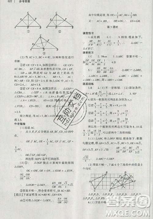 大象出版社2019年基础训练九年级全一册数学北师大版答案