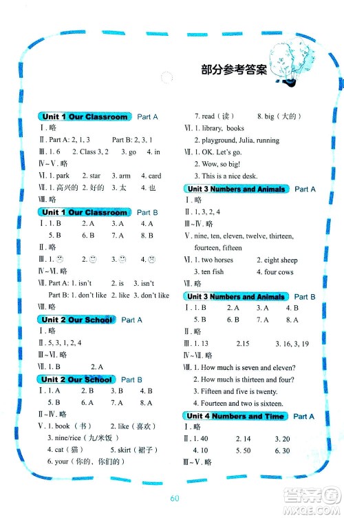 鹭江出版社2020秋快乐英语课时通四年级上册闽教版答案 鹭江出版社2020秋快乐英语课时通四年级上册闽教版答案