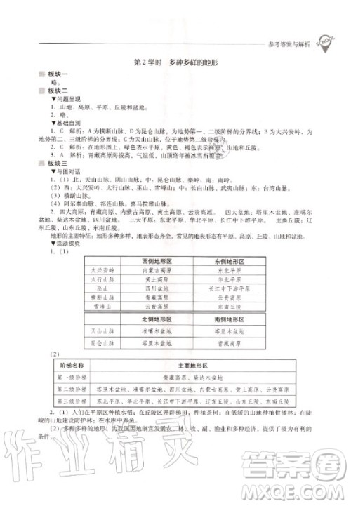 2020年新课程解决问题导学方案八年级上册地理晋教版答案 2020年新课程解决问题导学方案八年级上册地理晋教版答案