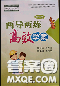 2020秋两导两练高效学案六年级数学上册人教版参考答案 2020秋两导两练高效学案六年级数学上册人教版参考答案