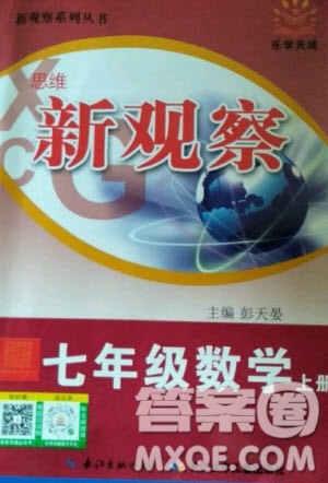 长江少年儿童出版社2020年思维新观察七年级上册数学人教版答案