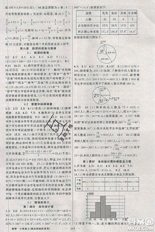 新疆青少年出版社2020秋黄冈100分闯关七年级数学上册北师版答案 新疆青少年出版社2020秋黄冈100分闯关七年级数学上册北师版答案