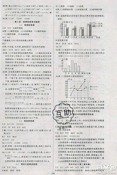 新疆青少年出版社2020秋黄冈100分闯关七年级数学上册沪科版答案