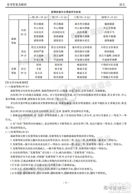 2021届四省名校高三第一次大联考语文试题及答案 2021届四省名校高三第一次大联考语文试题及答案