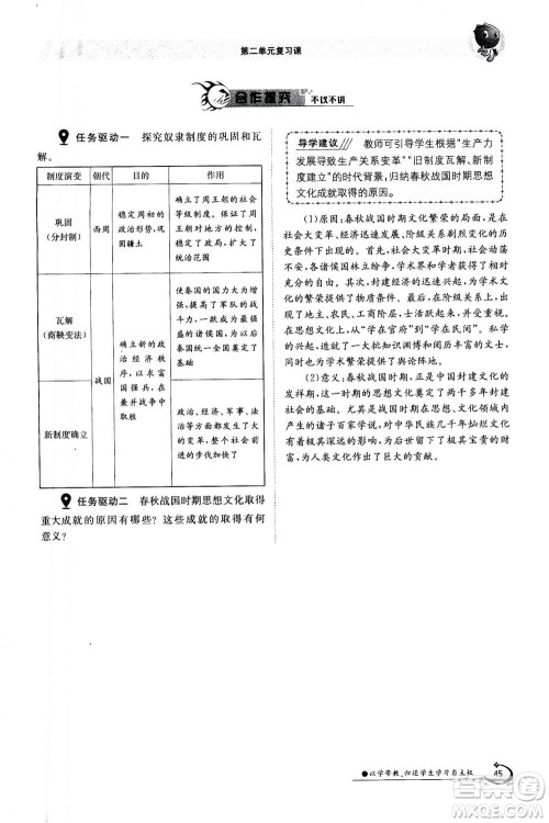 江西高校出版社2020年金太阳导学案历史七年级上册人教版答案 江西高校出版社2020年金太阳导学案历史七年级上册人教版答案