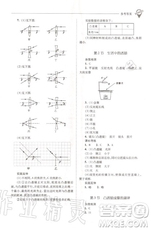 2020年新课程问题解决导学方案物理八年级上册人教版答案
