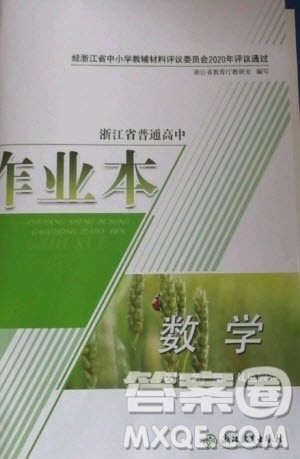 2020年浙江省普通高中作业本数学必修第一册浙教版答案