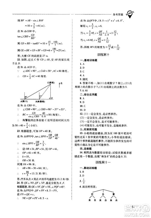 2020年新课程问题解决导学方案数学九年级上册华东师大版答案