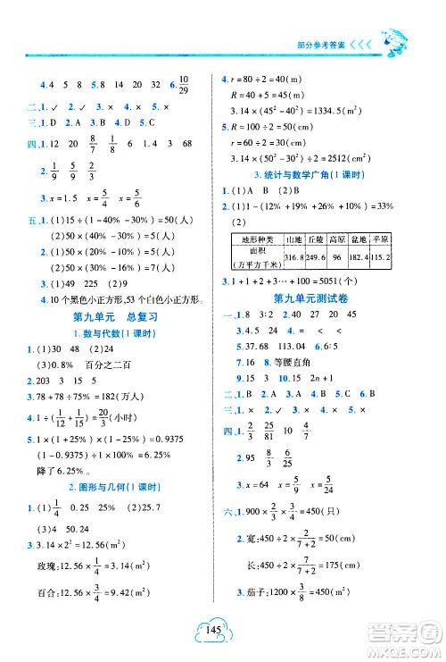 二十一世纪出版社2020年新课程新练习数学六年级上册人教版A版参考答案 二十一世纪出版社2020年新课程新练习数学六年级上册人教版A版参考答案