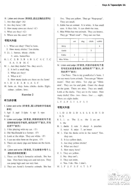 华东师范大学出版社2020第一作业三年级英语N版第一学期答案