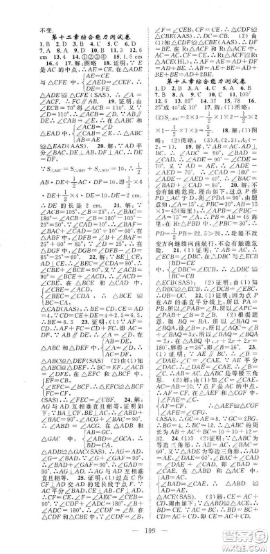 长江少年儿童出版社2020名师学案分层进阶学习法八年级数学上册答案 长江少年儿童出版社2020名师学案分层进阶学习法八年级数学上册答案