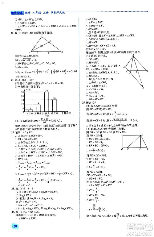 陕西师范大学出版总社2020年绩优学案数学八年级上册华东师大版答案