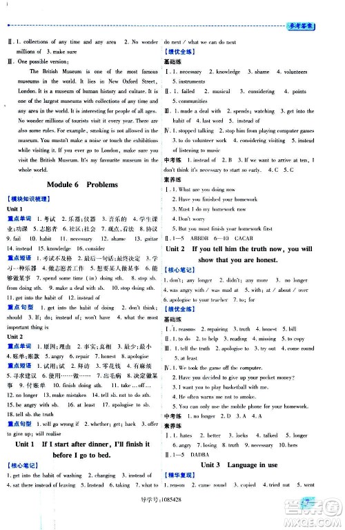 陕西师范大学出版总社2020年绩优学案英语九年级上册外研版答案