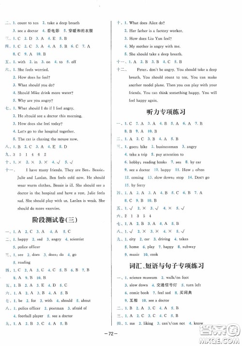 2020学而思基本功全优试卷小学英语六年级上册答案 2020学而思基本功全优试卷小学英语六年级上册答案