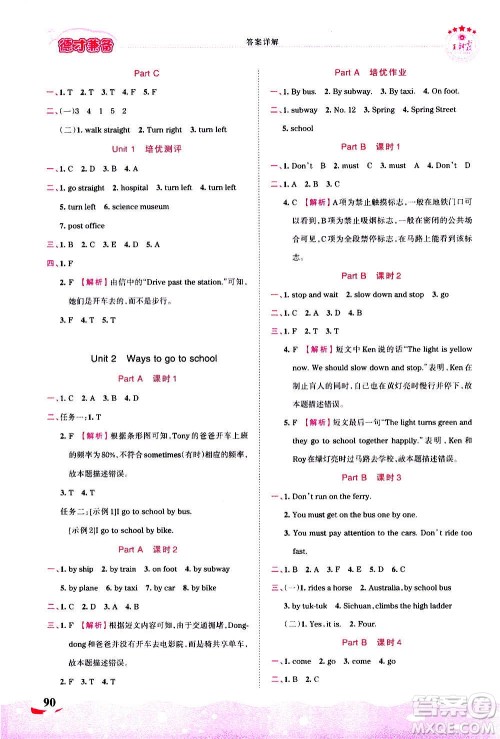 2020秋王朝霞德才兼备作业创新设计英语六年级上册PEP人教版答案 2020秋王朝霞德才兼备作业创新设计英语六年级上册PEP人教版答案