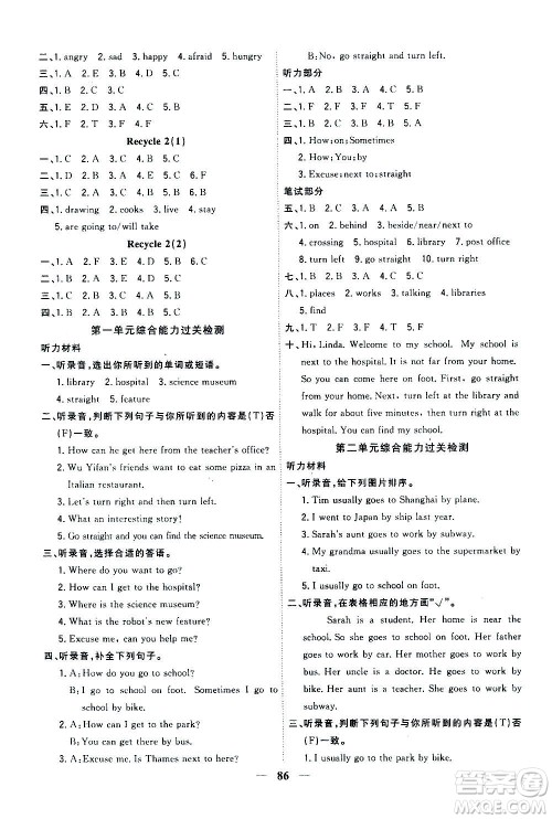 浙江大学出版社2020年课时特训优化作业英语六年级上册P人教版答案 浙江大学出版社2020年课时特训优化作业英语六年级上册P人教版答案