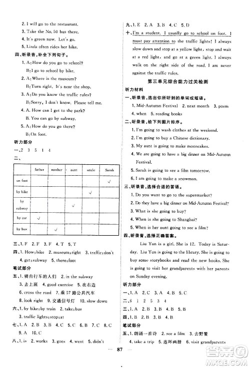 浙江大学出版社2020年课时特训优化作业英语六年级上册P人教版答案 浙江大学出版社2020年课时特训优化作业英语六年级上册P人教版答案