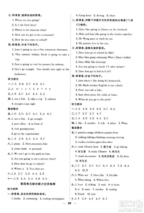 浙江大学出版社2020年课时特训优化作业英语六年级上册P人教版答案 浙江大学出版社2020年课时特训优化作业英语六年级上册P人教版答案