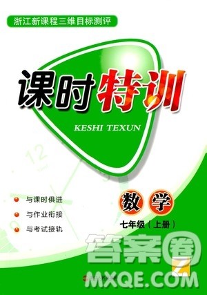 浙江人民出版社2020年课时特训数学七年级上册Z浙教版答案