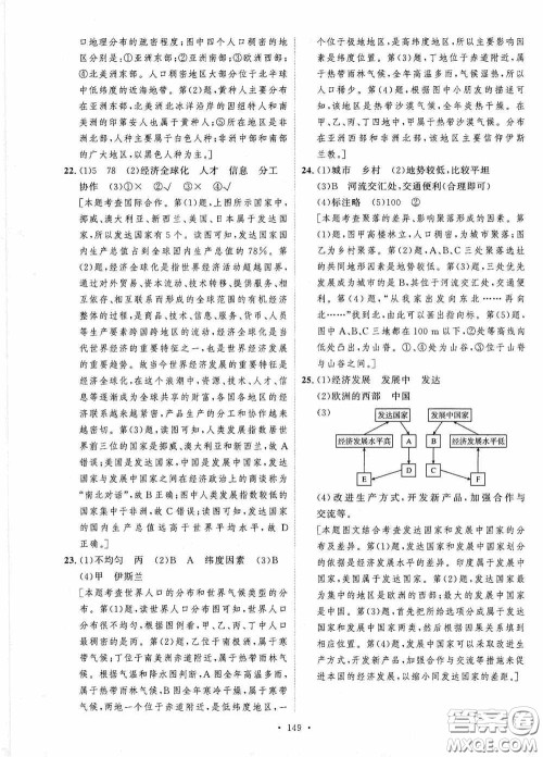 陕西人民出版社2020实验教材新学案七年级地理上册人教版答案