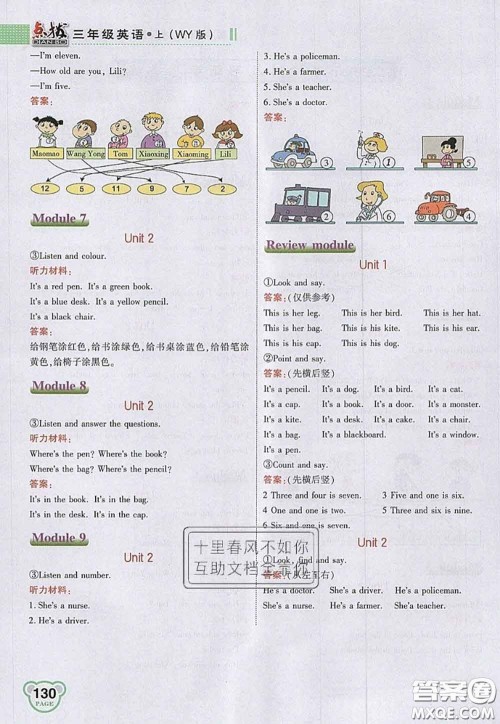 2020秋荣德基特高级教师点拨三年级英语上册外研版参考答案 2020秋荣德基特高级教师点拨三年级英语上册外研版参考答案