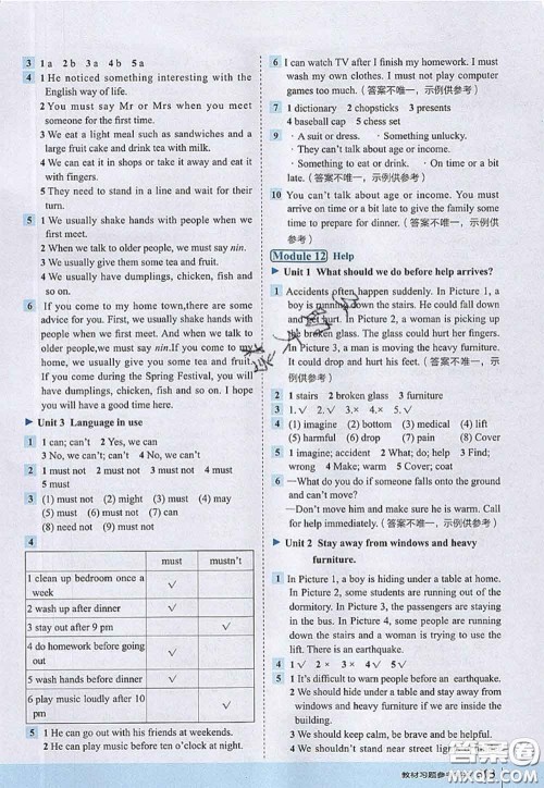 2020秋荣德基特高级教师点拨八年级英语上册外研版参考答案 2020秋荣德基特高级教师点拨八年级英语上册外研版参考答案