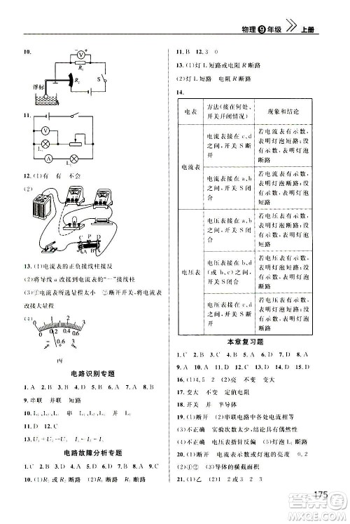 2020秋智慧学习天天向上课堂作业九年级上册物理人教版答案