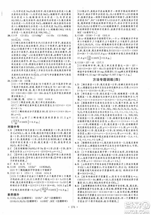 陕西人民出版社2020实验教材新学案九年级化学上册人教版答案