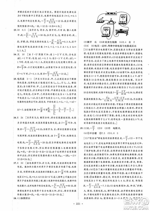 陕西人民出版社2020实验教材新学案九年级物理全一册人教版答案