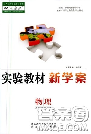 陕西人民出版社2020实验教材新学案九年级物理全一册人教版答案