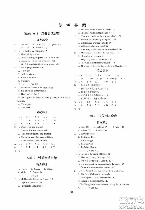 开明出版社2020小学期末冲刺100分完全试卷六年级英语上册外研版武汉专用答案 开明出版社2020小学期末冲刺100分完全试卷六年级英语上册外研版武汉专用答案