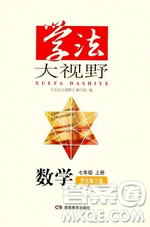 湖南教育出版社2020年学法大视野数学七年级上册华东师大版答案