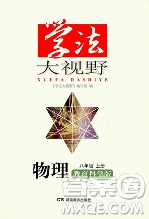 湖南教育出版社2020年学法大视野物理八年级上册教育科学版答案