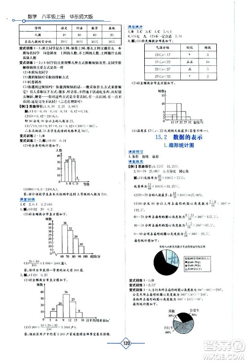 湖南教育出版社2020年学法大视野数学八年级上册华东师大版答案