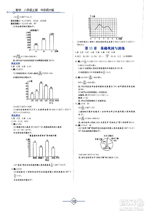 湖南教育出版社2020年学法大视野数学八年级上册华东师大版答案