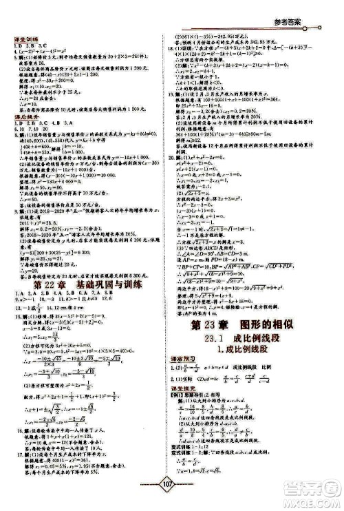 湖南教育出版社2020年学法大视野数学九年级上册华东师大版答案 湖南教育出版社2020年学法大视野数学九年级上册华东师大版答案