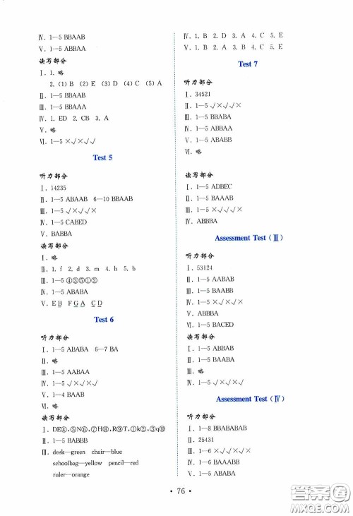 山东教育出版社2020小学英语试卷金钥匙三年级上册鲁科版三年级起点答案 山东教育出版社2020小学英语试卷金钥匙三年级上册鲁科版三年级起点答案