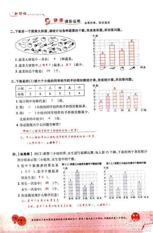 2020年新领程优异真卷汇编数学四年级上册R人教版答案