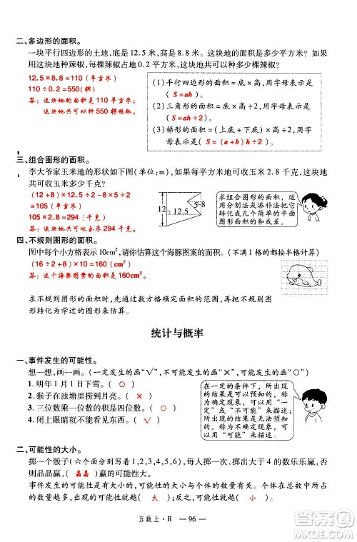 2020年新领程优异真卷汇编数学五年级上册R人教版答案