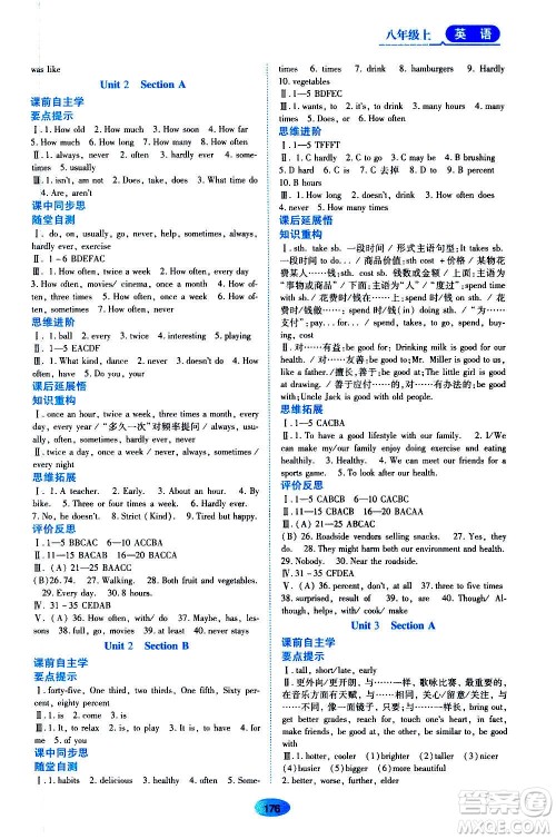 黑龙江教育出版社2020年资源与评价英语八年级上册人教版参考答案 黑龙江教育出版社2020年资源与评价英语八年级上册人教版参考答案