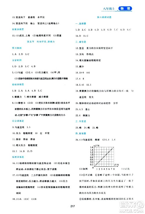黑龙江教育出版社2020年资源与评价物理八年级上册S版参考答案