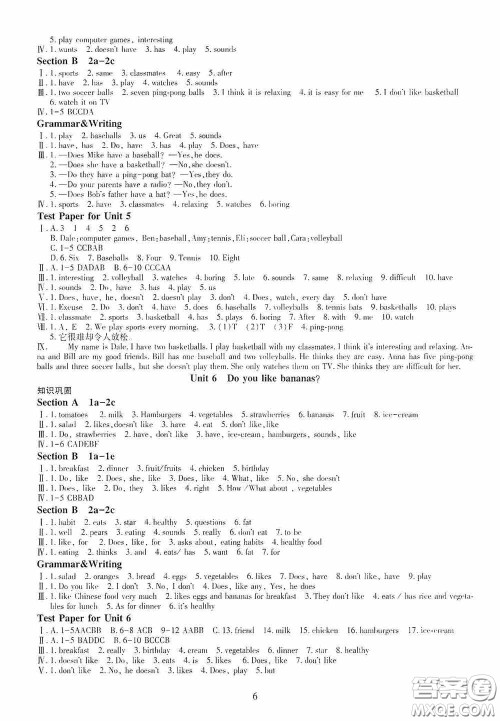 明天出版社2020智慧学习七年级英语上册人教版答案 明天出版社2020智慧学习七年级英语上册人教版答案