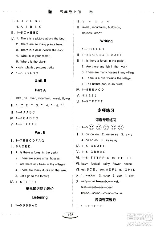 青岛出版社2020年智慧学习英语五年级上册人教版答案 青岛出版社2020年智慧学习英语五年级上册人教版答案