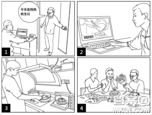 给妈妈准备生日晚餐漫画英语作文 关于给妈妈准备生日晚餐漫画的英语作文