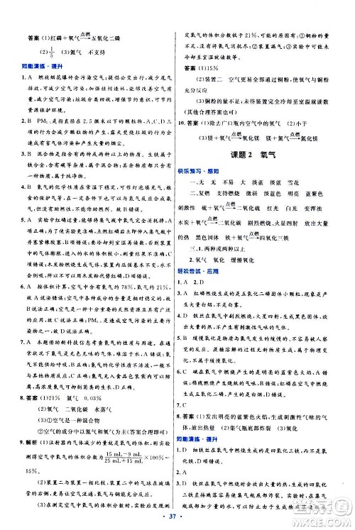 人民教育出版社2020初中同步测控优化设计化学九年级全一册人教版答案 人民教育出版社2020初中同步测控优化设计化学九年级全一册人教版答案