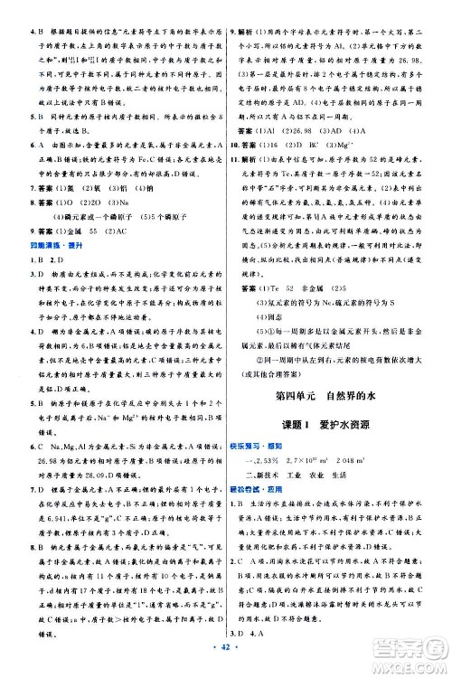 人民教育出版社2020初中同步测控优化设计化学九年级全一册人教版答案 人民教育出版社2020初中同步测控优化设计化学九年级全一册人教版答案