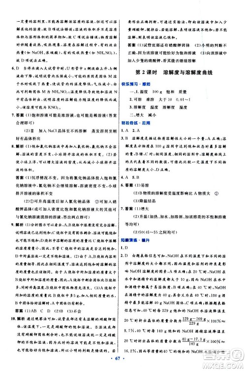 人民教育出版社2020初中同步测控优化设计化学九年级全一册人教版答案 人民教育出版社2020初中同步测控优化设计化学九年级全一册人教版答案