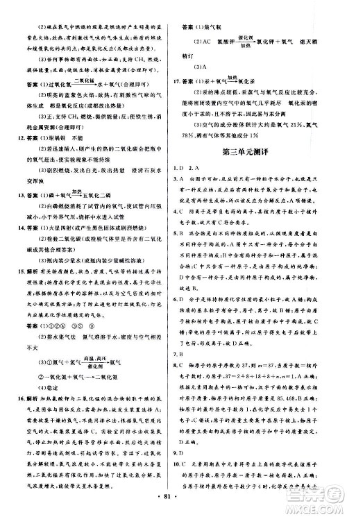 人民教育出版社2020初中同步测控优化设计化学九年级全一册人教版答案 人民教育出版社2020初中同步测控优化设计化学九年级全一册人教版答案