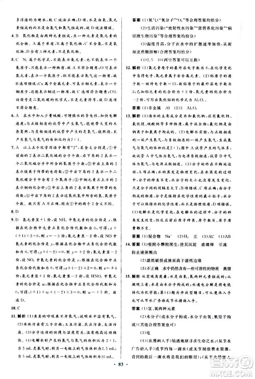 人民教育出版社2020初中同步测控优化设计化学九年级全一册人教版答案 人民教育出版社2020初中同步测控优化设计化学九年级全一册人教版答案